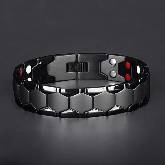1 piece magnetic bracelet for men - fashionable, waterproof, non-fading - perfect gift for family and friends, perfect New Year, Valentine's Day gift